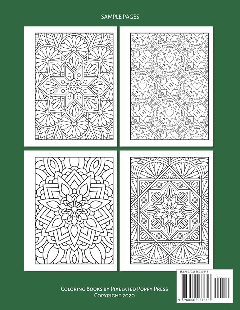 Patterns kaleidoscope coloring book amazing stress