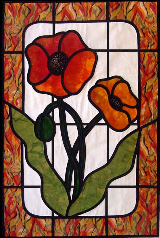 Stained glass poppy â