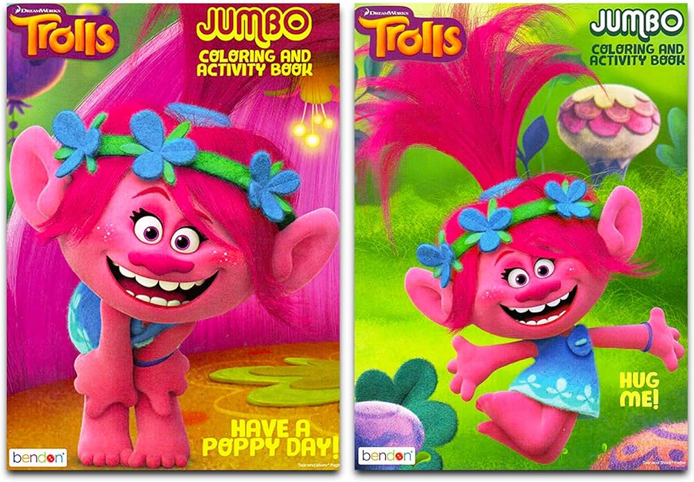 Dreamworks trolls pack coloring book set the trolls movie assorted titles toys games