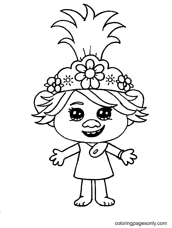 Poppy coloring pages