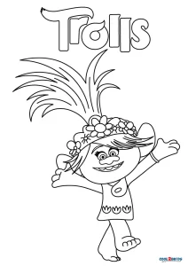 Free printable poppy coloring pages trolls for kids