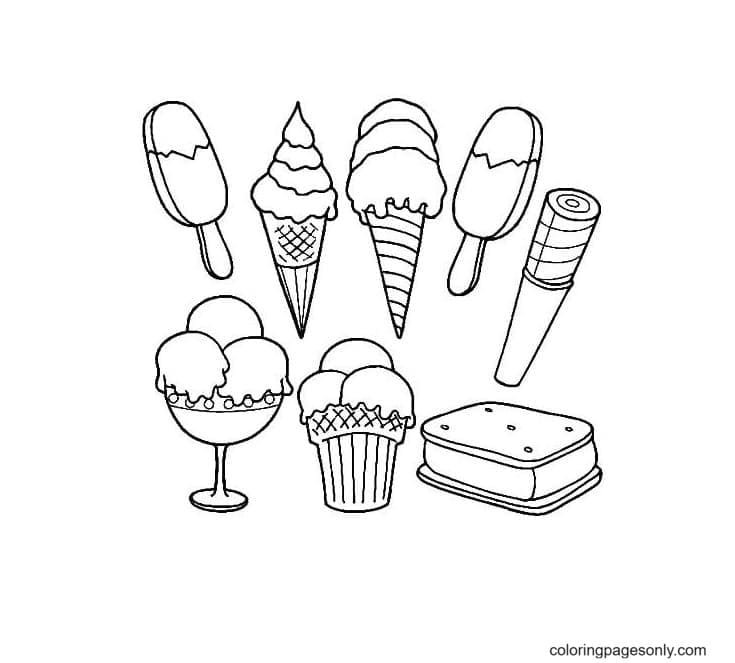 Popsicle coloring pages printable for free download