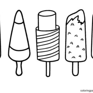 Popsicle coloring pages printable for free download