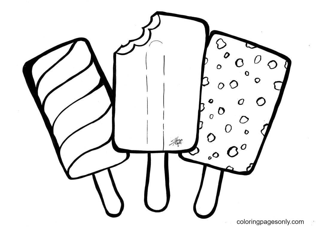 Popsicle coloring pages