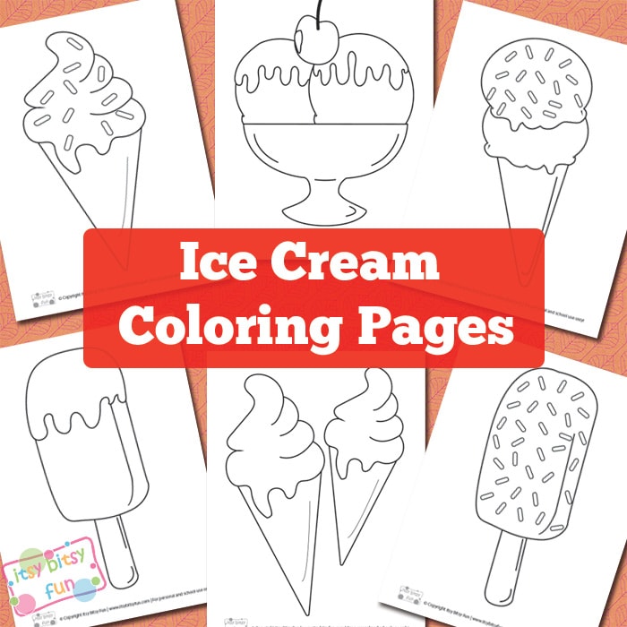 Ice cream coloring pages