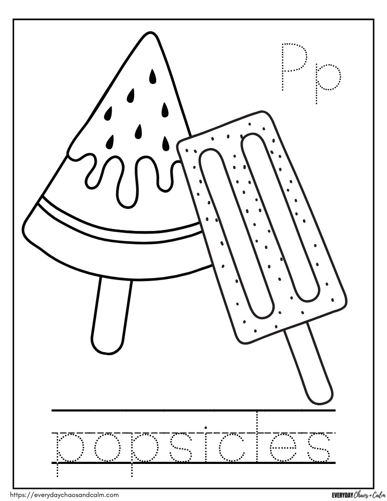 Free popsicle coloring pages for kids