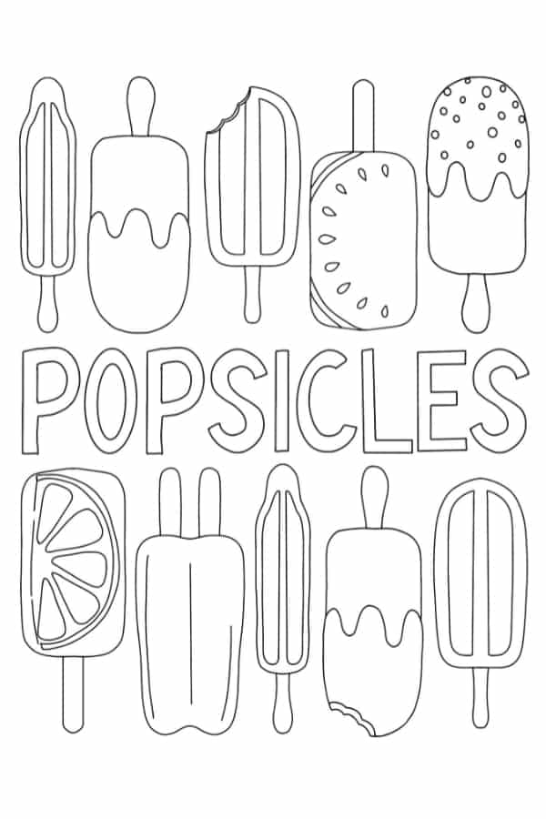 Free summer coloring page printables for kids