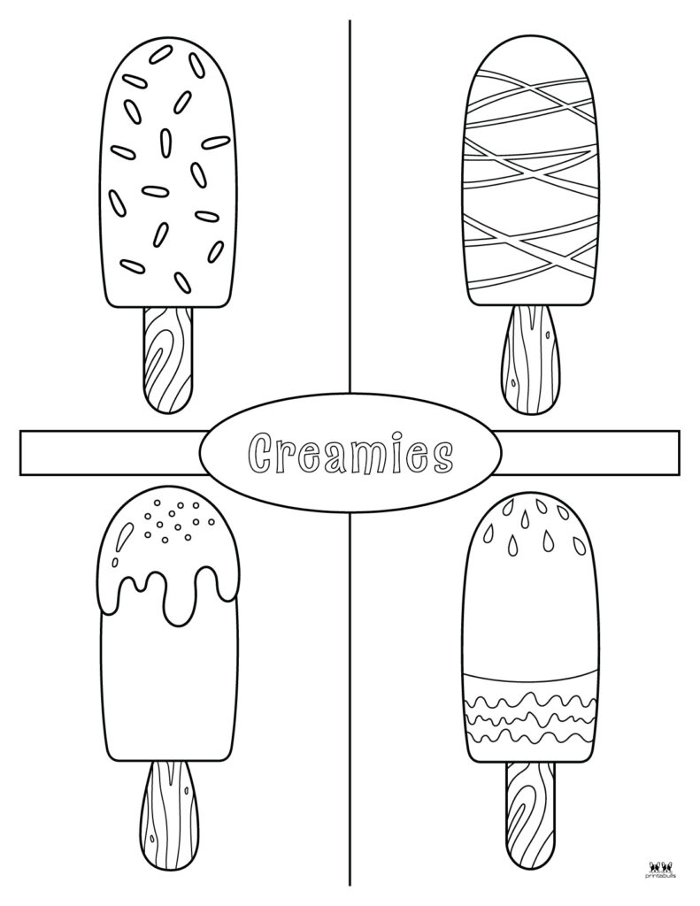 Ice cream coloring pages