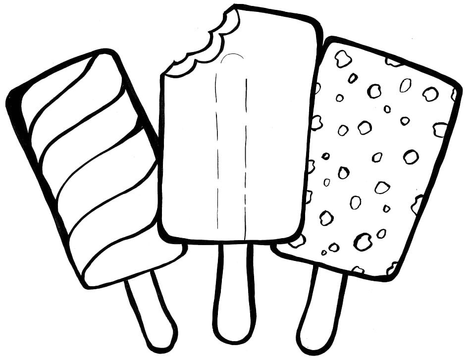 Popsicle coloring pages