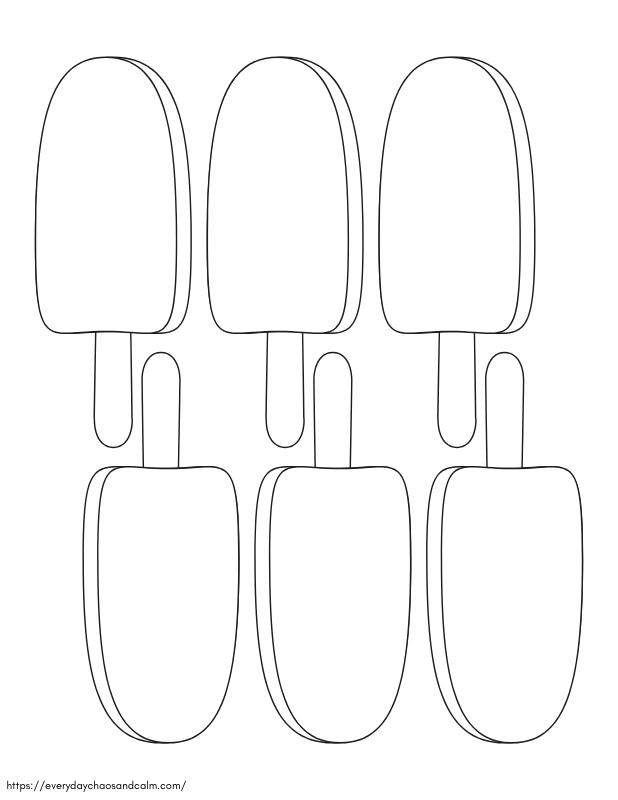 Free printable popsicle template