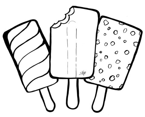 Popsicle coloring page free printable coloring pages