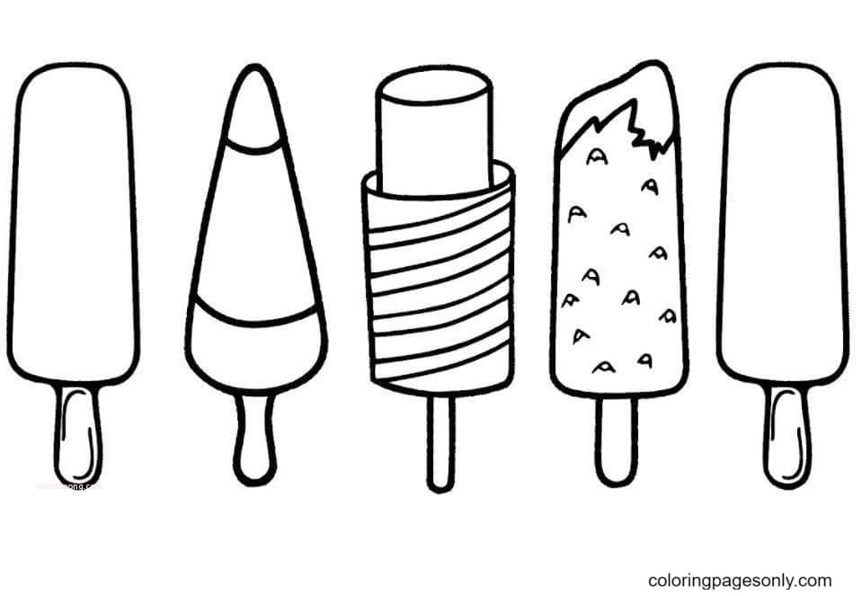 Popsicle coloring pages