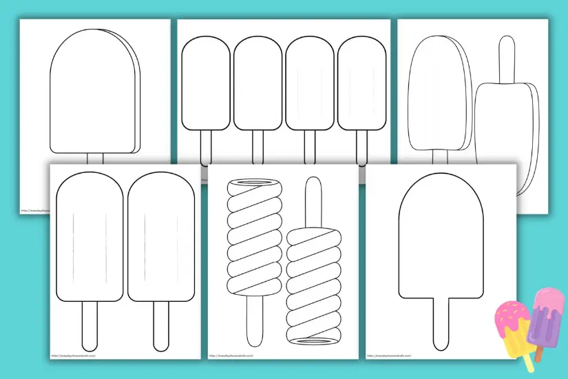 Free printable popsicle template