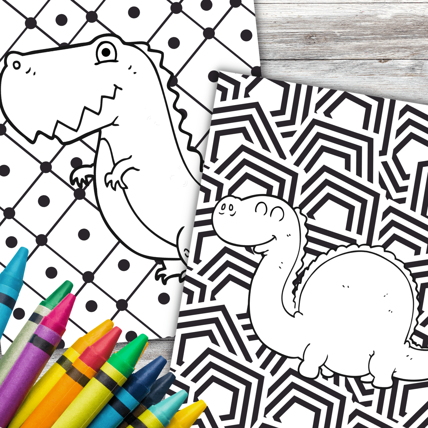 Dinosaur coloring pages for kids free â in the bag kids crafts