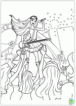 Barbie in the princess and the popstar coloring pages