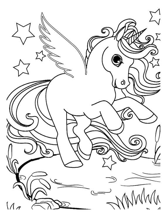 Unicorn coloring pages for