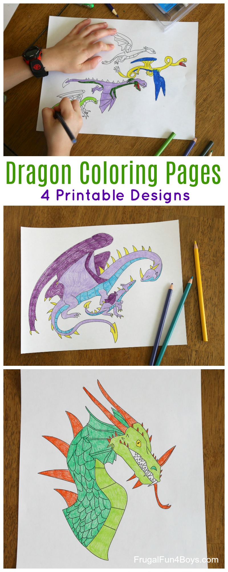 Awesome dragon coloring pages to print