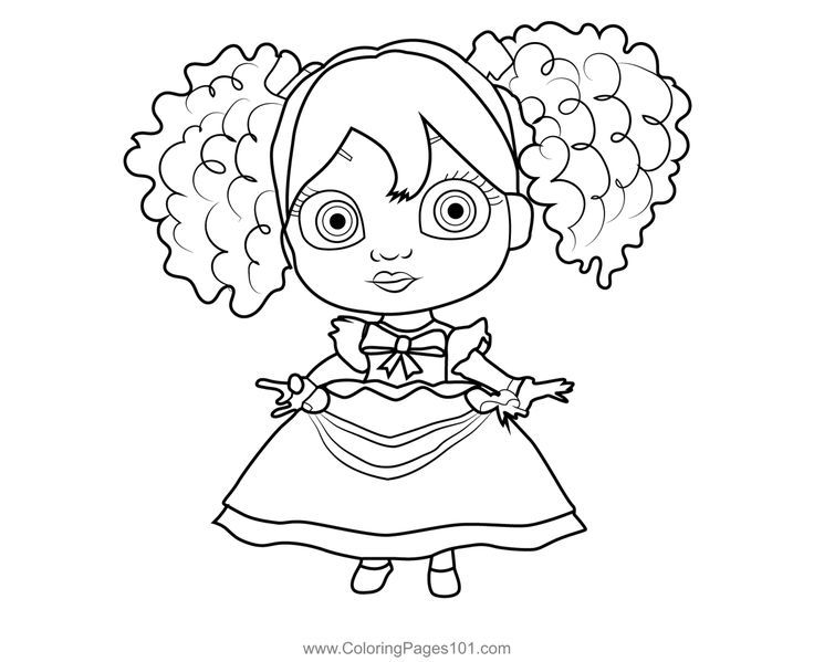 Poppy poppy playtime coloring page poppy coloring page coloring pages cartoon coloring pages