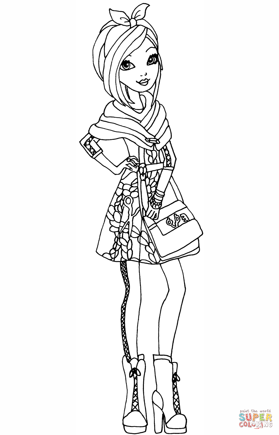 Ever after high poppy ohair coloring page free printable coloring pages
