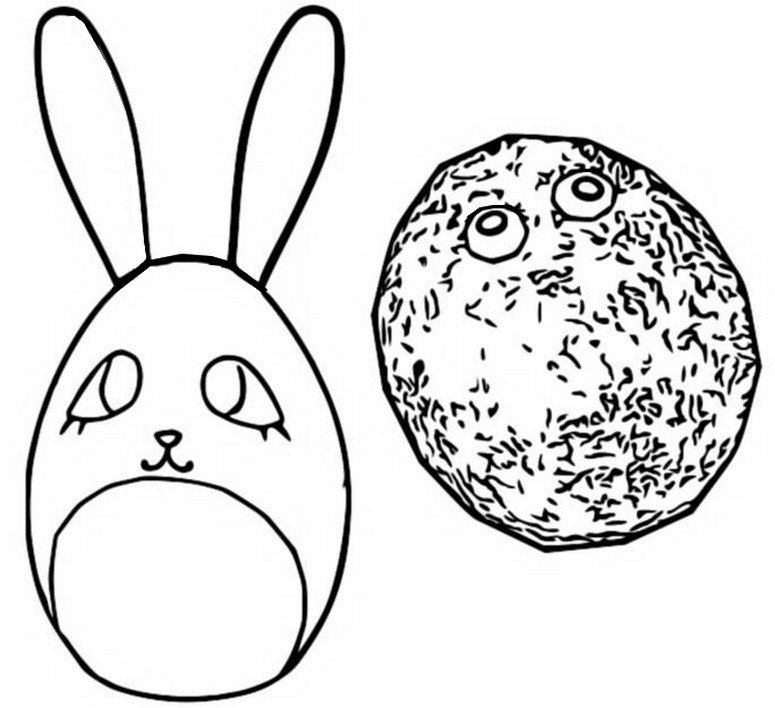 Coloring page poppy playtime surprise hare pet rock