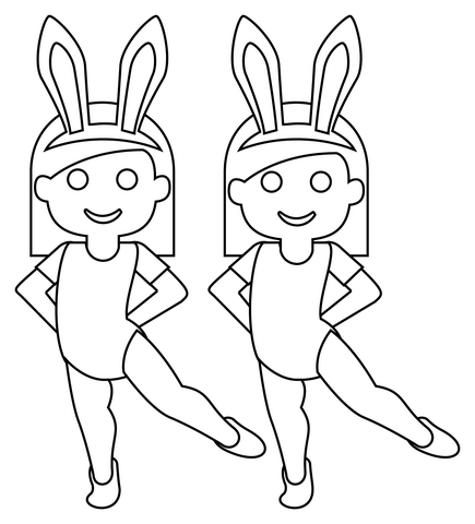 People with bunny ears coloring page free printable coloring pages