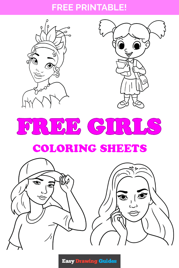 Free printable girls coloring pages for kids