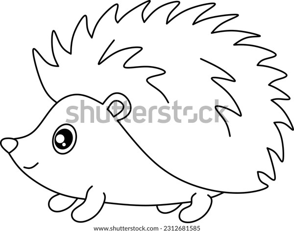 Porcupine line art coloring book stock vector royalty free