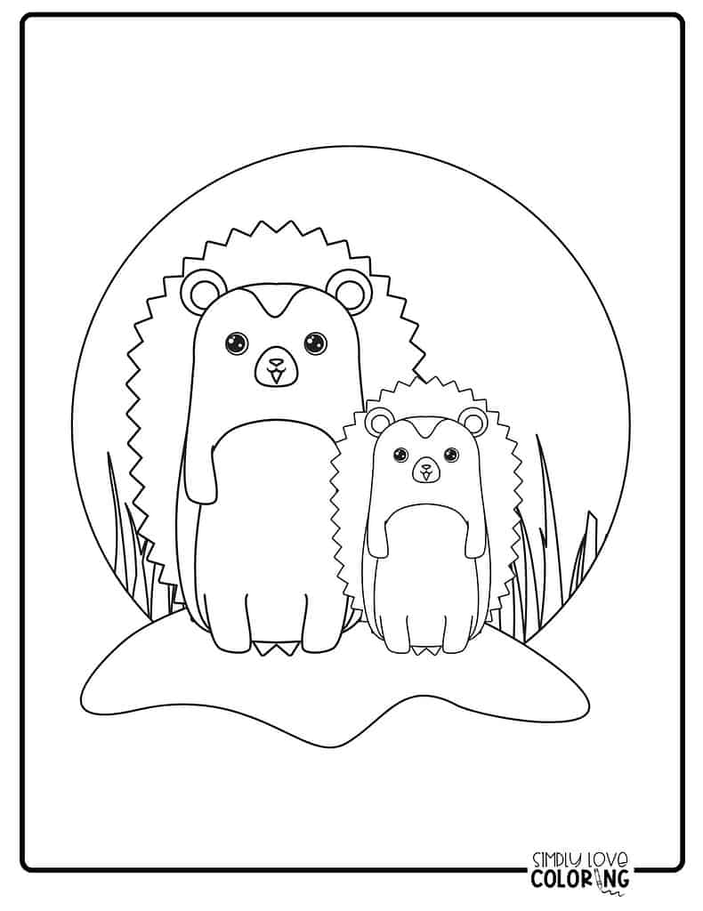 Porcupine coloring pages free pdf printables