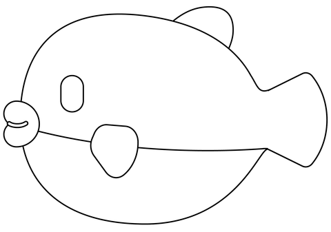 Blowfish emoji coloring page free printable coloring pages