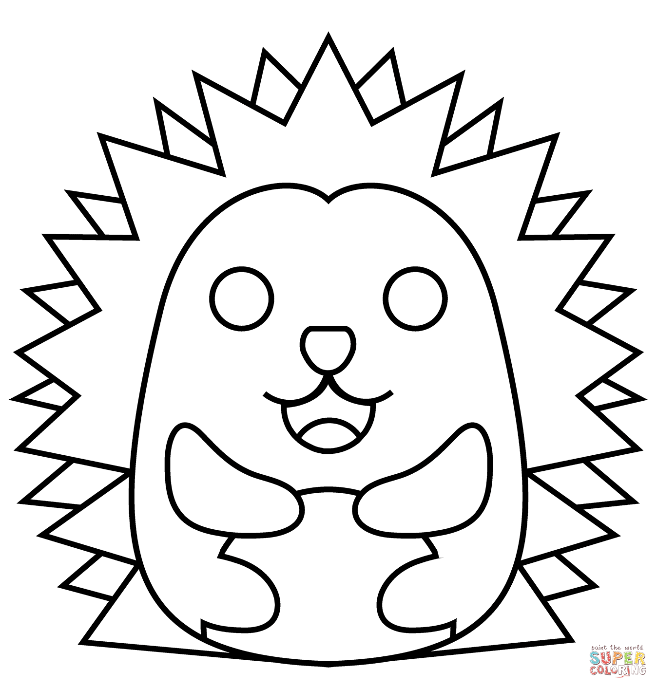 Hedgehog emoji coloring page free printable coloring pages