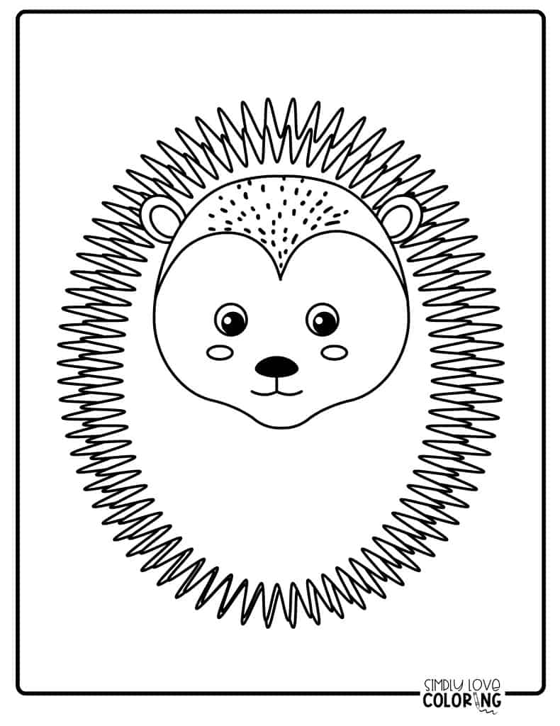 Porcupine coloring pages free pdf printables