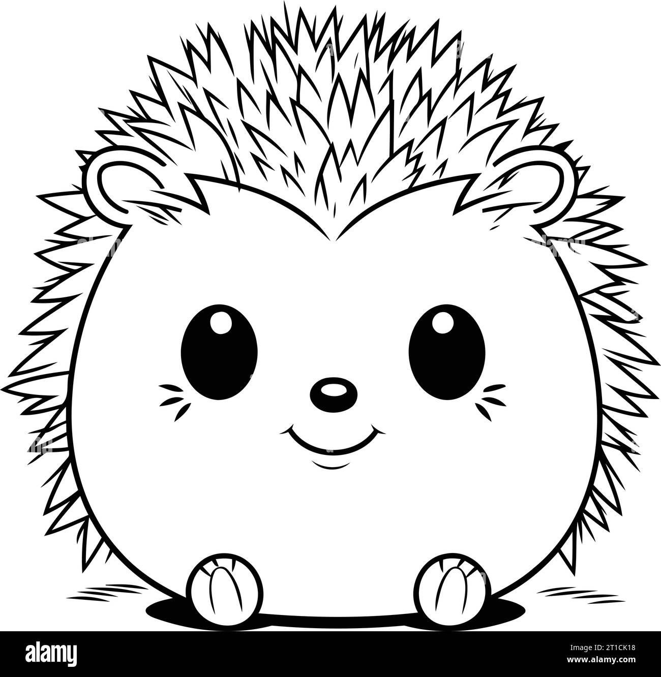 Cartoon illustration little hedgehog white cut out stock images pictures