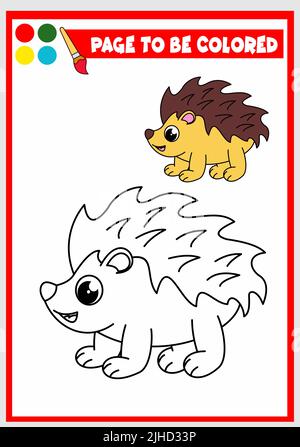 Coloring book for kids porcupine stock vector image art