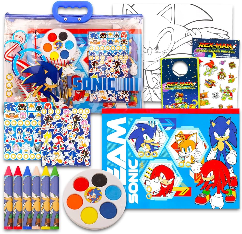 Game party sonic the hedgehog drawing and painting set for boys