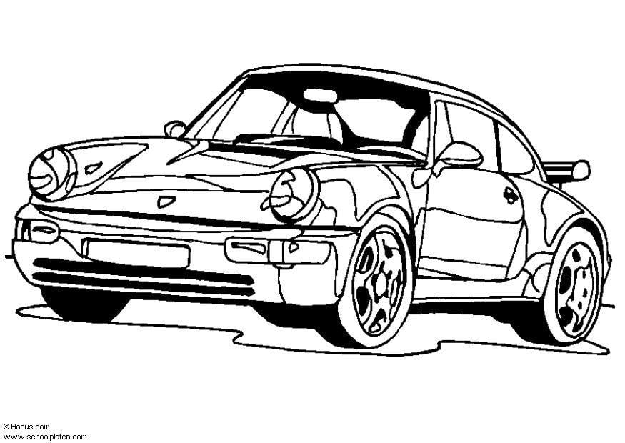 Coloring page porsche turbo