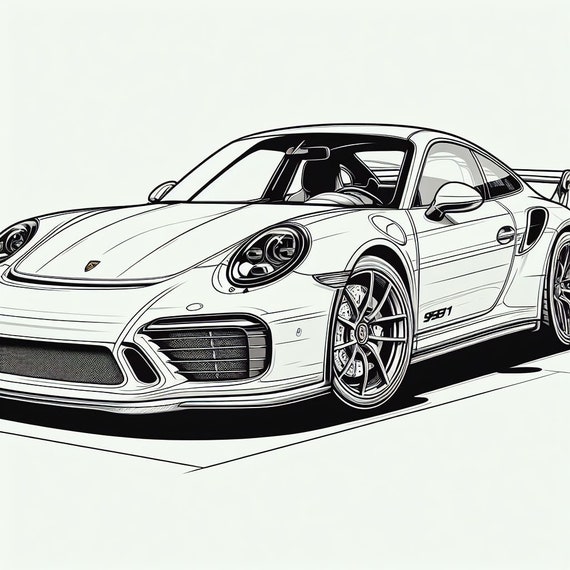 Porsche coloring pages