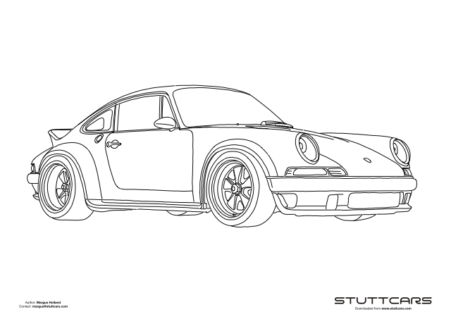 Porsche coloring pages