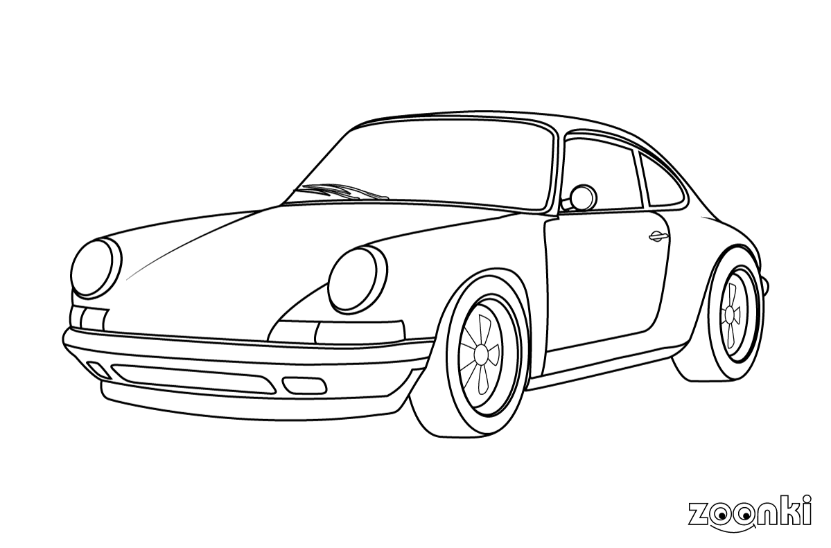 Vehicles colouring pages for kids