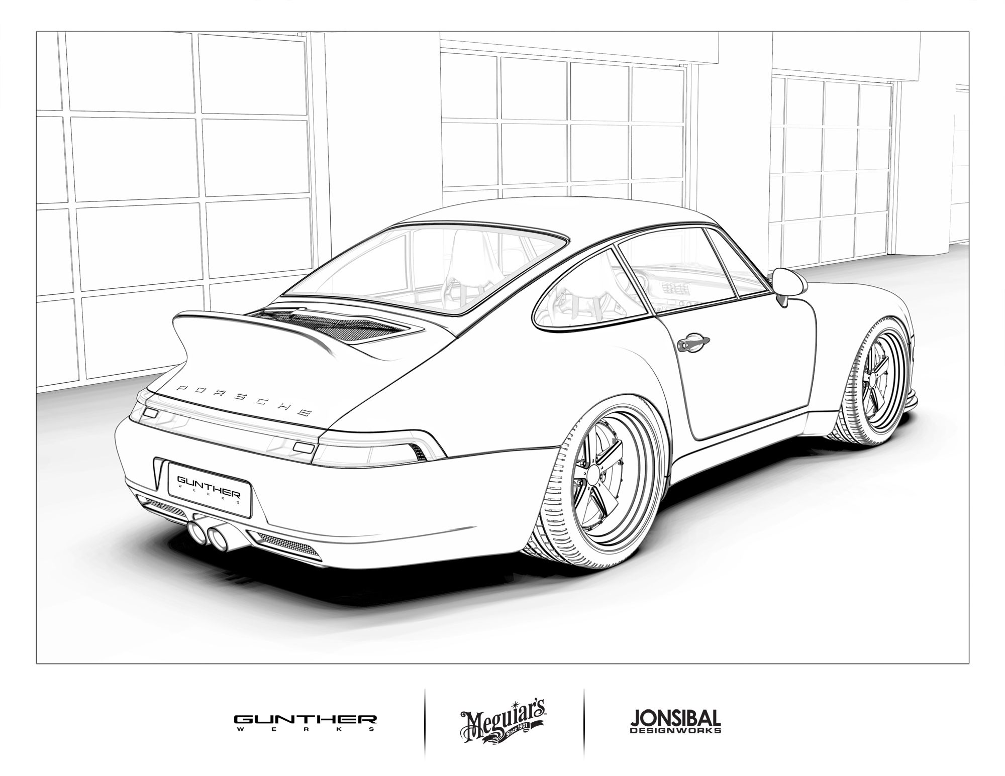 Get crafty with these amazing classic car coloring pages