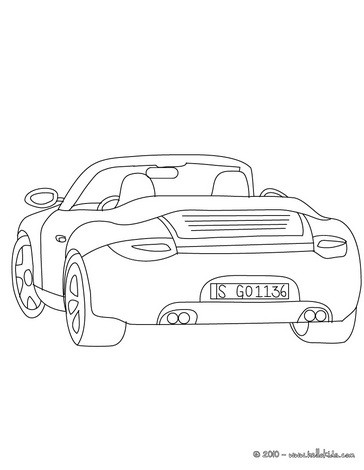 Porsche carrera coloring pages