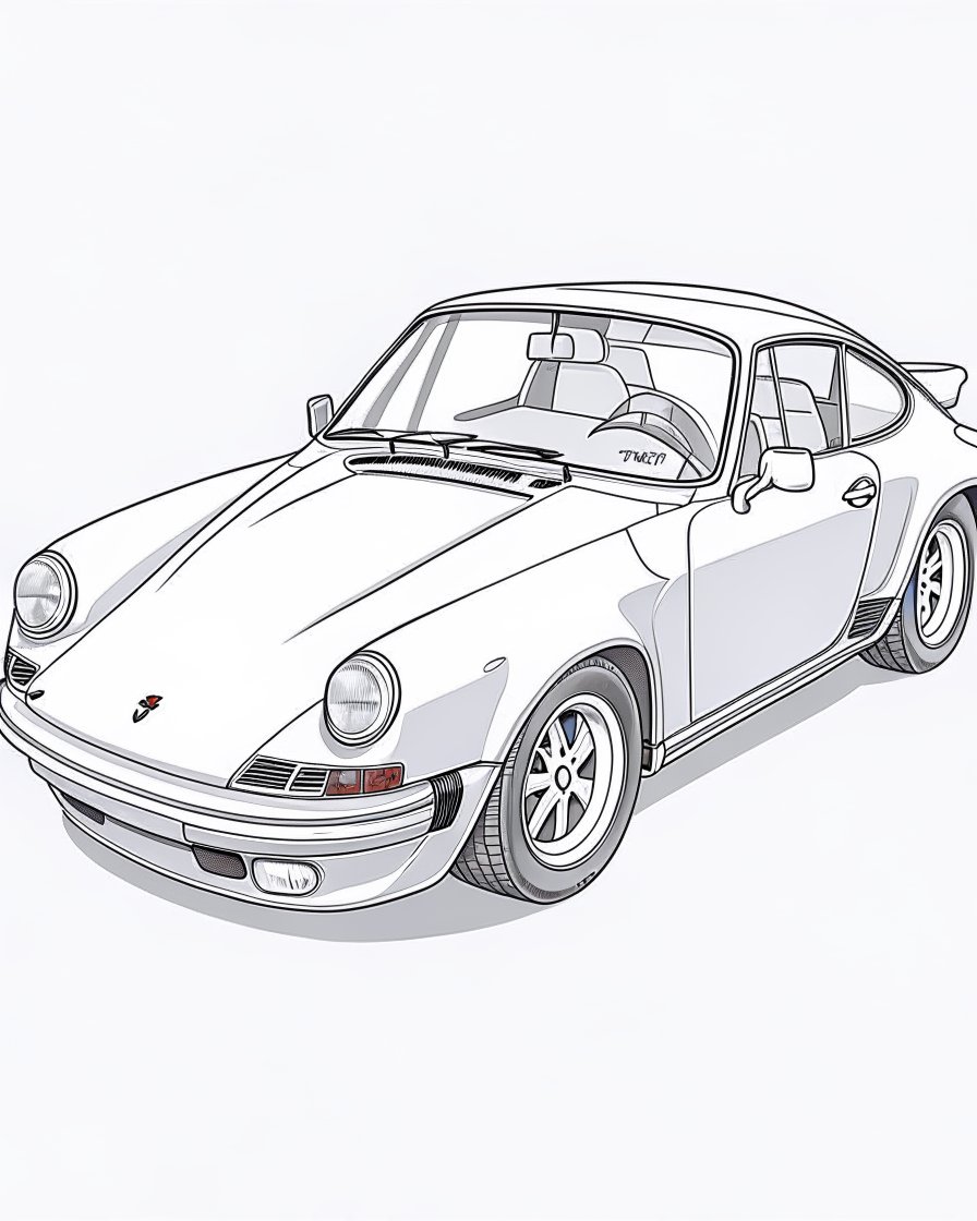 Porsche full car white background sketch st gallery