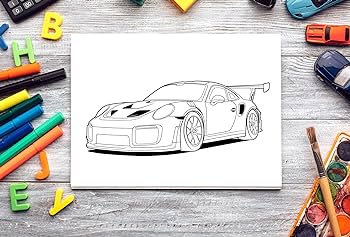 Race cars coloring book a collection of cool sports cars supercars and fast road cars relaxation coloring pages for kids adults boys and car lovers derrick lance books