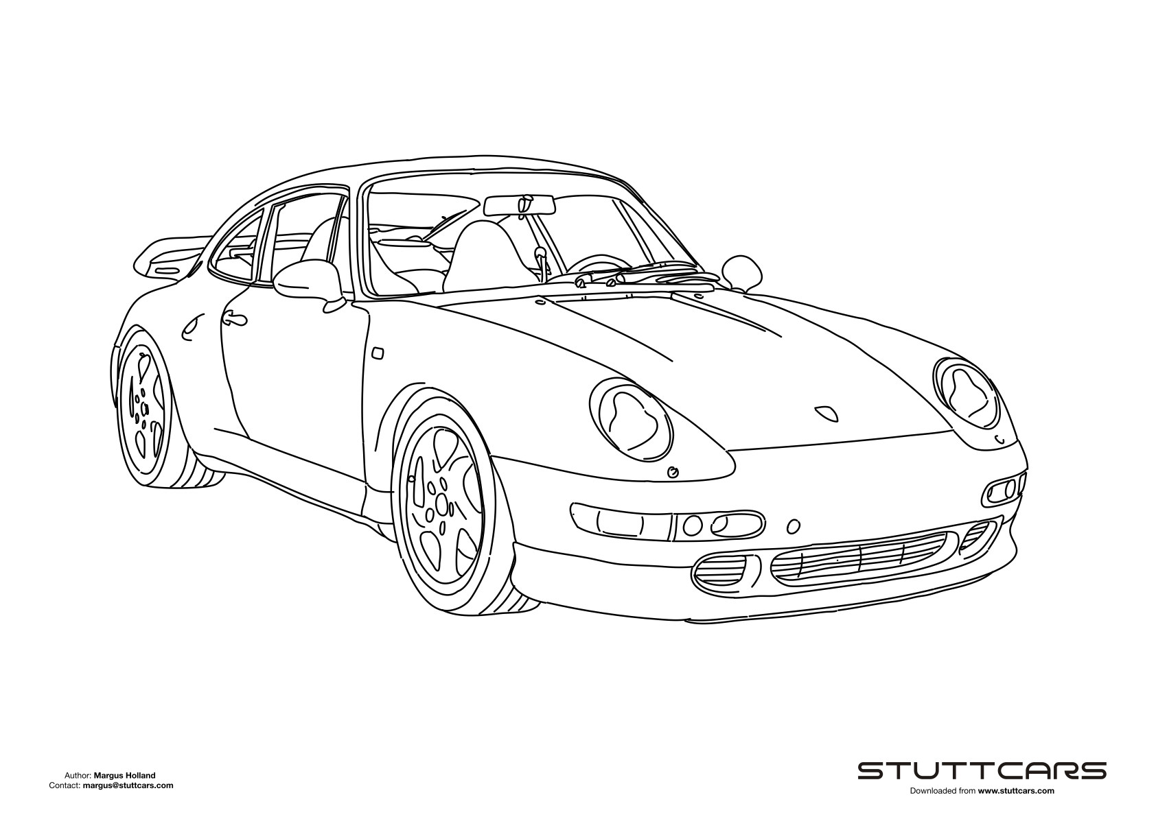 Porsche coloring pages