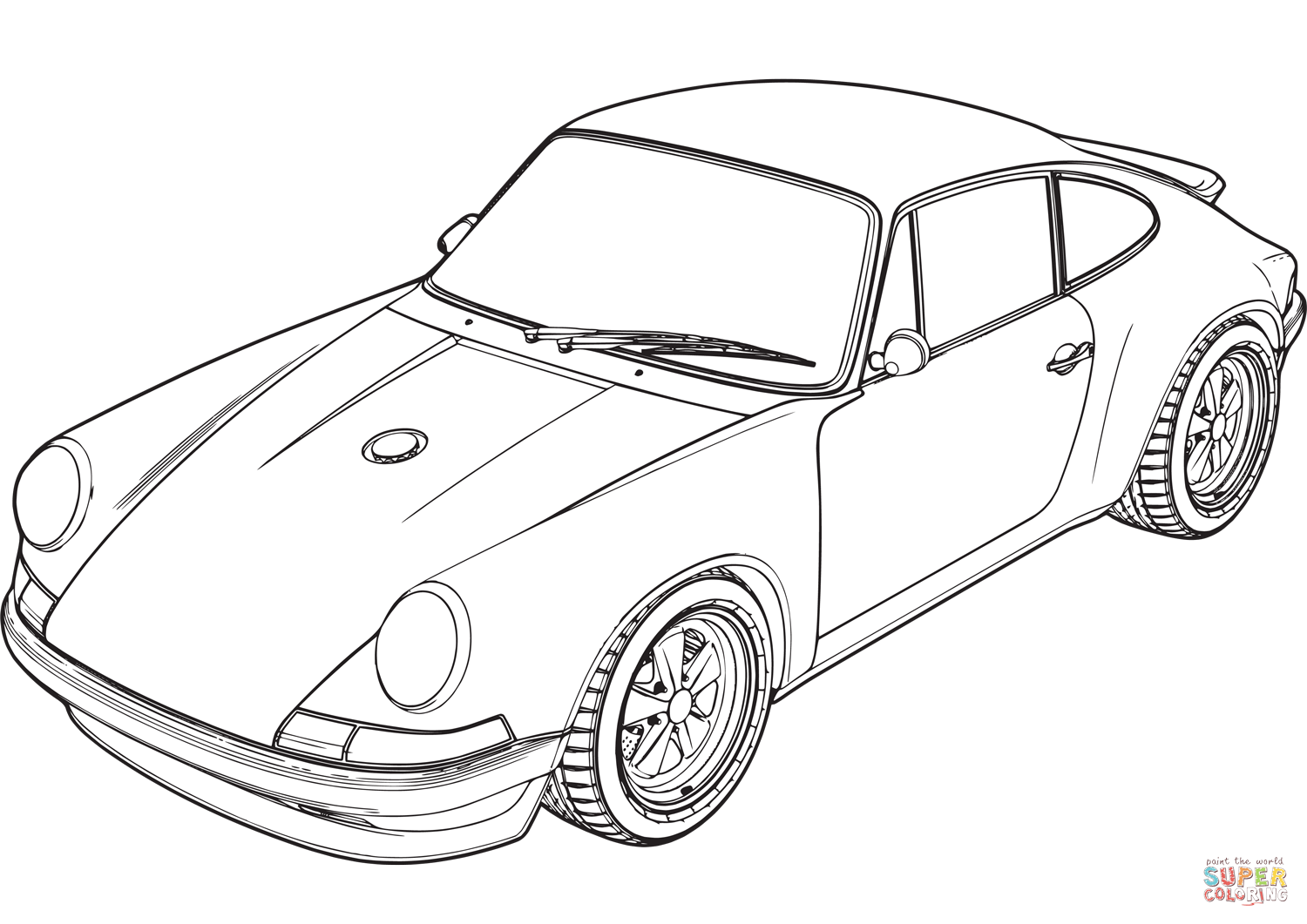 Porsche coloring page free printable coloring pages