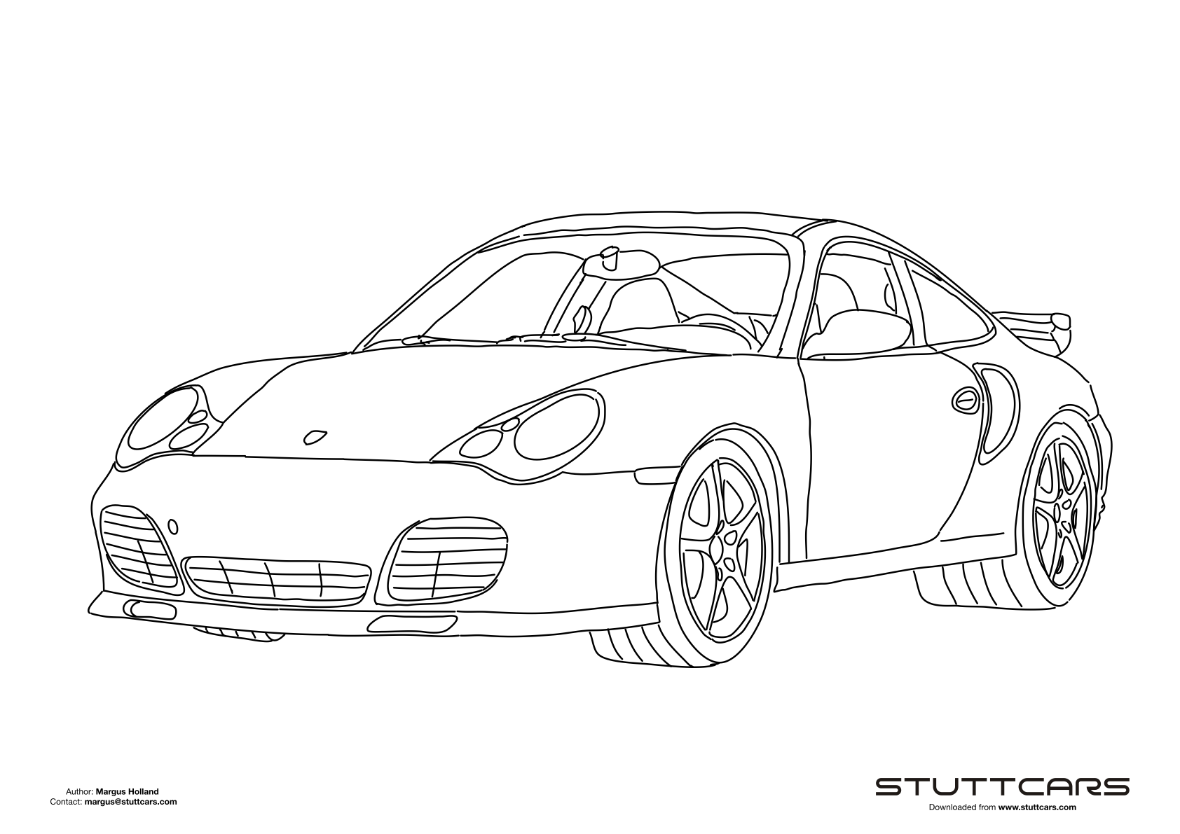 Porsche coloring pages