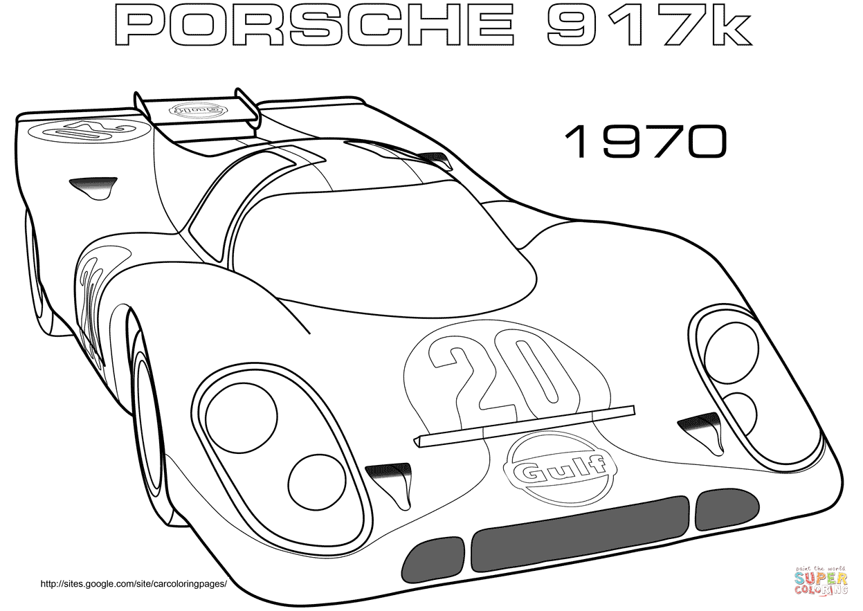 Porsche k coloring page free printable coloring pages