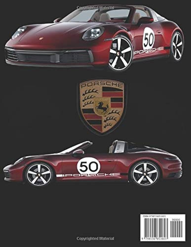 Porsche coloring book porsche coloring pages to color for funrelaxing activity pages hughes john l books