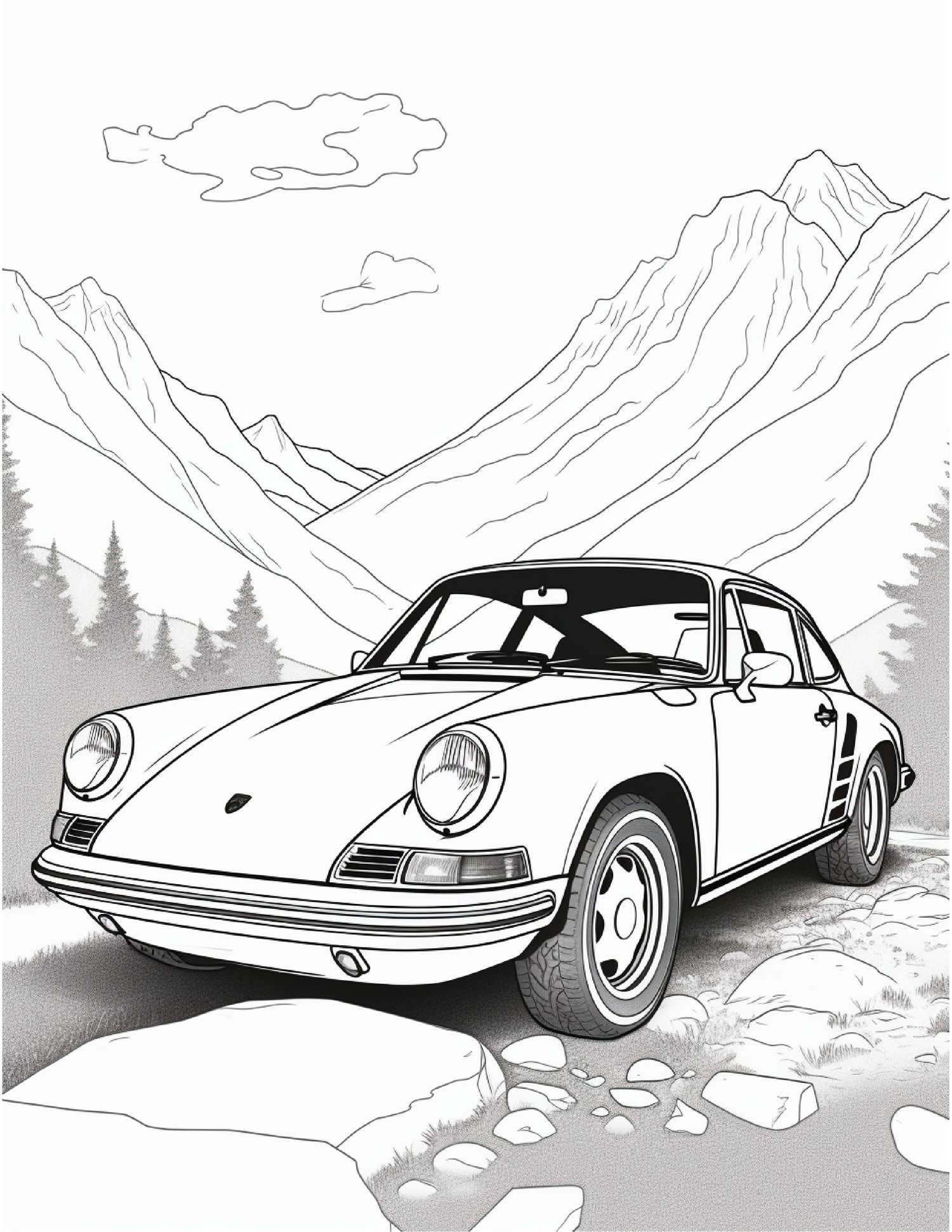 Classic cars coloring book