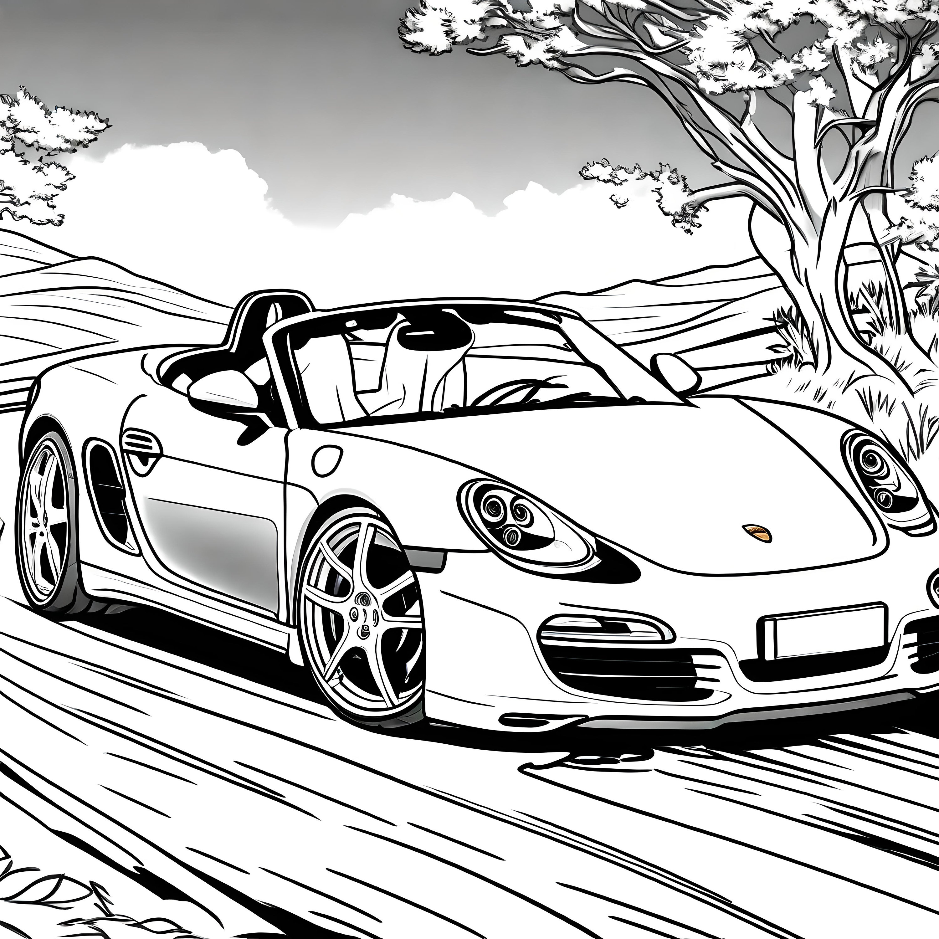 Porsche coloring pages pages instant download