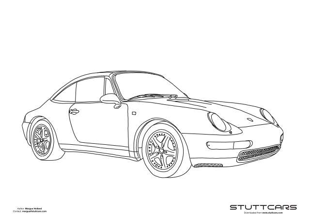 Porsche coloring pages